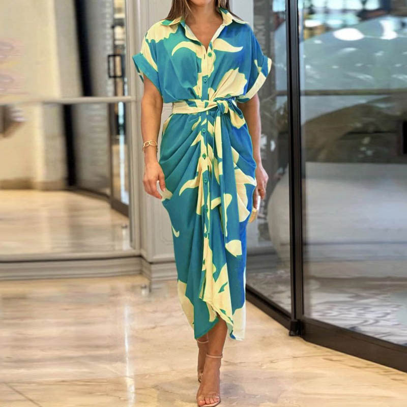NIVANOO | Robe Chemise Ceinturée
