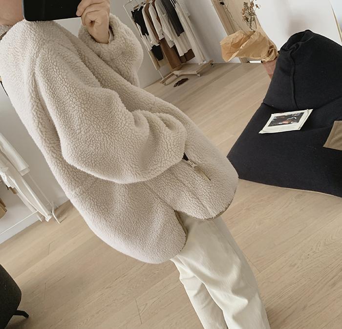 NIVANOO | Manteau Douillet en Laine d’Agneau